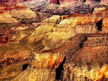 Natuurwonder canyon en kleurrijke rotsformaties Grand Canyon National Park in Arizona USA van Dieter Walther