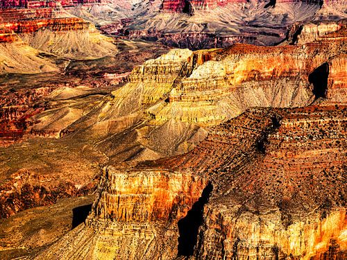 Natuurwonder canyon en kleurrijke rotsformaties Grand Canyon National Park in Arizona USA