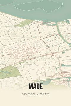 Vintage map of Made (North Brabant). by Rezona