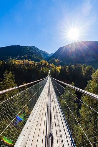 Hangbrug Goms Bridge in Zwitserland
