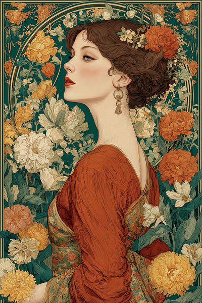 Art Nouveau portrait no. 4 by Studio BB