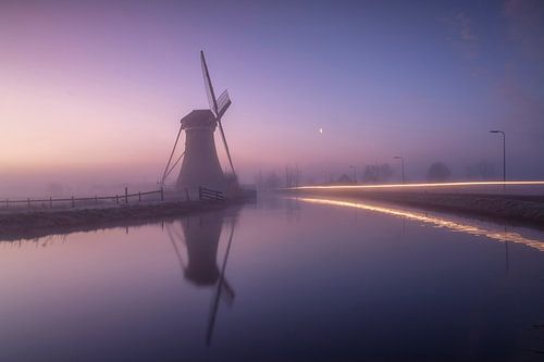 Boezemmolen Nr.6 voor zonsopkomst