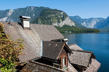 Uitzicht over het Hallstatt-meer van Peter Baier