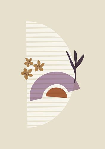 Serene - bloemen en abstracte vormen