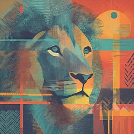 Abstract Lion by Abstract Painting