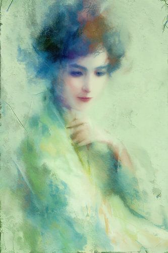 Watercolor Portrait, Transparency no. 6