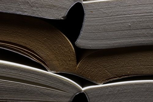 Bücher in Nahaufnahme