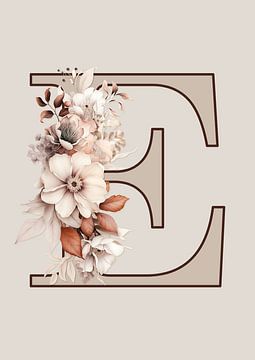 Bohemien initiaal: E – Kunst voor kinderen van Digital Art Lover