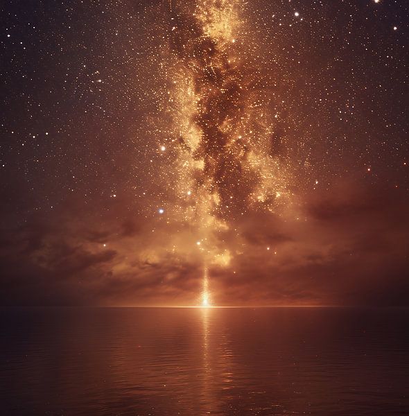 Milchstraße über dem Meer von fernlichtsicht