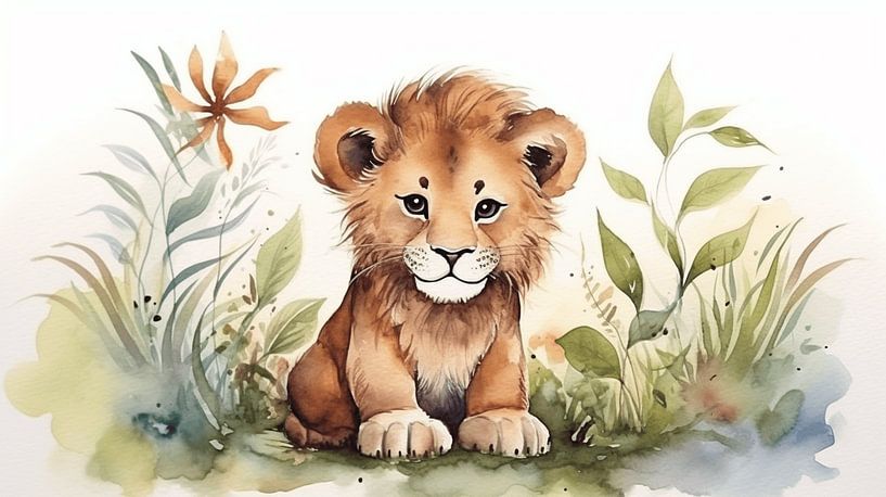 Baby lion by CanvasbyCaro