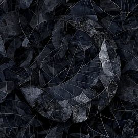 Eternal Cycles: Carved Stone with Petrified Leaves