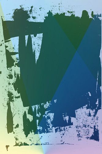 Moderne abstracte neon en pastels verloop kunst in blauw, groen, paars, geel