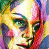 Multicolor visage rêver sur ART Eva Maria