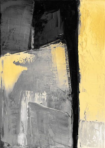 zwart geel abstract
