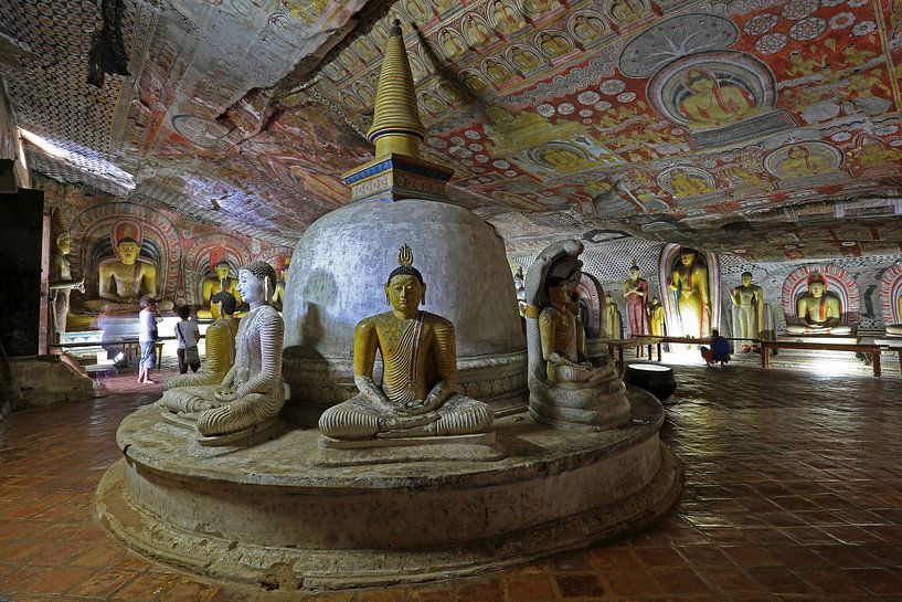 stupa in the golden rock temple of Dambulla by Antwan Janssen