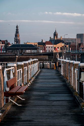 Historische Havenpier bij Avondschemering Vlissingen