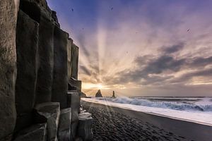 Impression vom Reynisfjara Strand zum Sonnenaufgang
