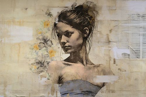 Iris | Modernes Porträt Collage