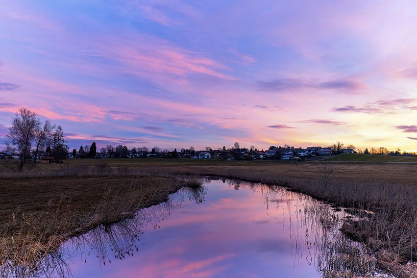 Zonsopgang in Uffing van Teresa Bauer