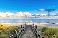 De trap daar het strand van Domburg