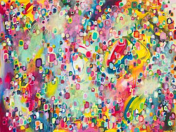 Ruby - kleurrijk abstract schilderij van Qeimoy