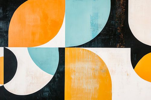 Abstracte geometrie in pastelkleuren