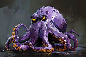 Oktopus Bunt | Tentakel Enthrallment Aura von Blickfänger Gemälde