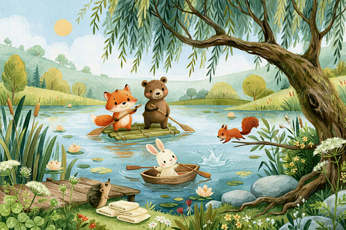 Woodland Friends – Summer adventures with forest animals by the lakeside