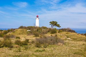 Der Leuchtturm Dornbusch auf der Insel Hiddensee