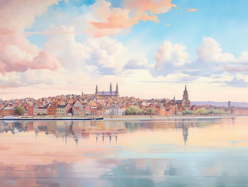 Sketch landscape Nijmegen by PixelPrestige