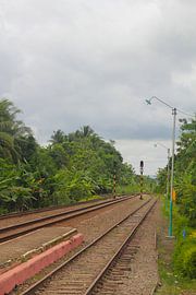 Plateforme de train dans les tropiques sur Martijn Stoppels