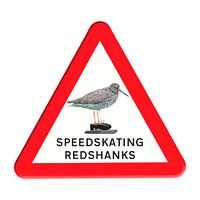 warning sign speedskating redshanks