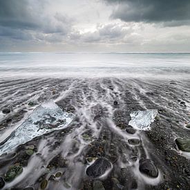 Plage islandaise Diamaond Vitesse d'obturation longue sur Danny Leij