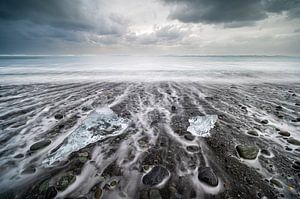 Isländischer Strand Diamaond Lange Belichtungszeit von Danny Leij