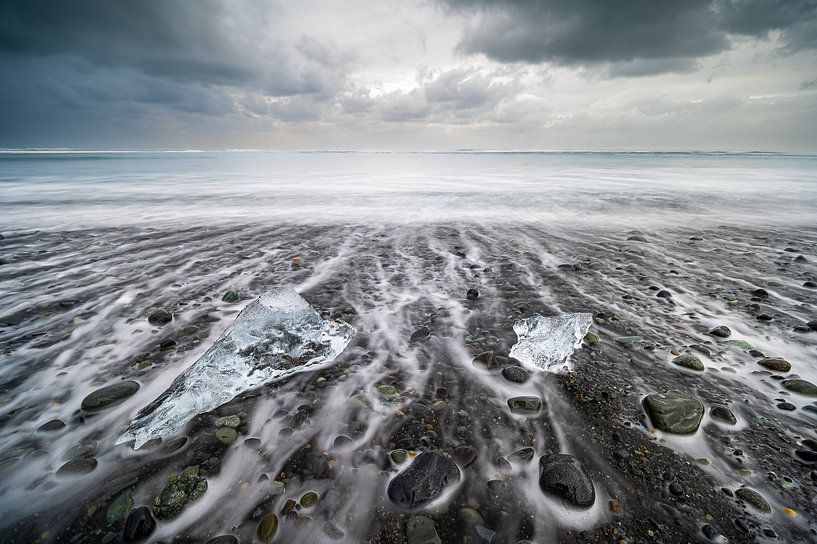 Diamaond beach IJsland Lange sluitertijd van Danny Leij