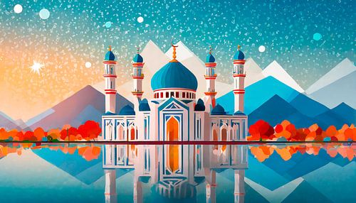 Moschee mit Spiegelung