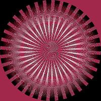 Mandala en rouge et noir