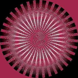 Mandala en rouge et noir by Martine Affre Eisenlohr
