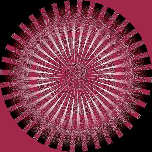 Mandala en rouge et noir