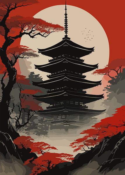 Japanese Temple by Vicky Hanggara