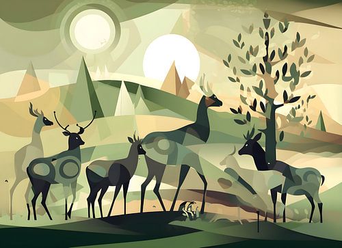 Painting Deer | Abstract Art | Nature Painting | Animals