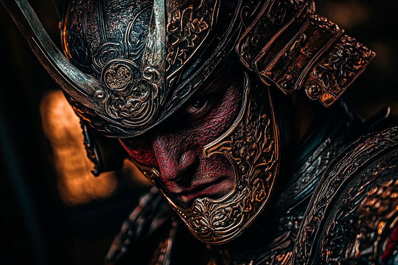 Warrior with ornate helmet by Poster Art Shop