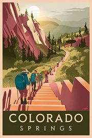 Colorado Springs Vintage Travel Poster by Poster Art Shop