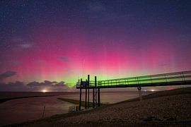 Noorderlicht boven Friesland van lars Bosch