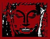 Buddha digitale Zeichnung rot und weiß von sarp demirel Miniaturansicht