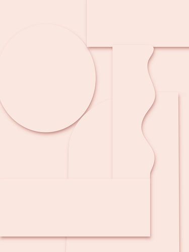 Minimalistische schaduw kunst roze