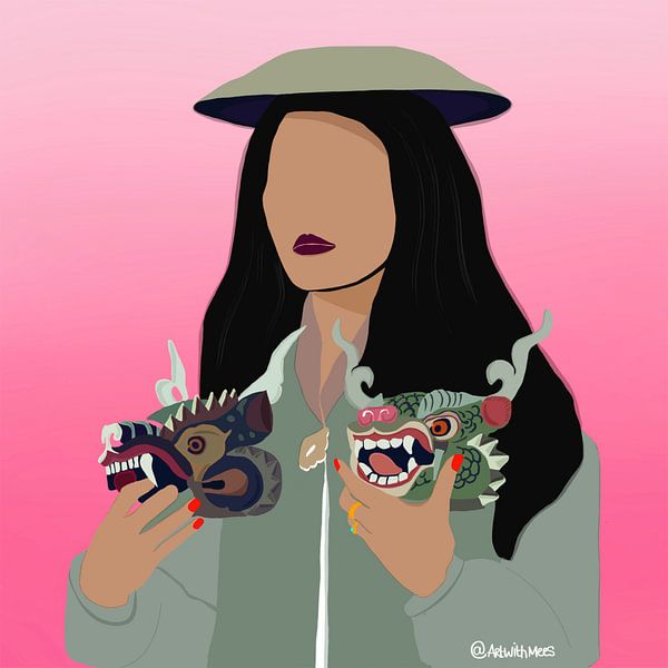 Native Dragon Woman by Artwithmees
