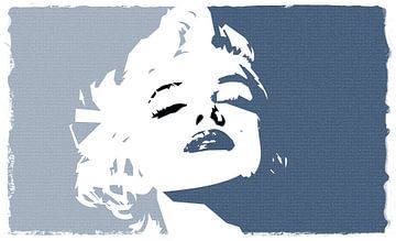 Marilyn Monroe - Blue edition van Gisela - Art for you