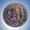 Sferisch panorama Stuttgart-West bij schemering van Christoph Hermann thumbnail