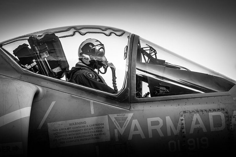 Harrier-Pilot ist bereit zum Abflug von KC Photography